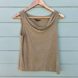 Banana Republic S Petite 100% linen cowl neck sleeveless top